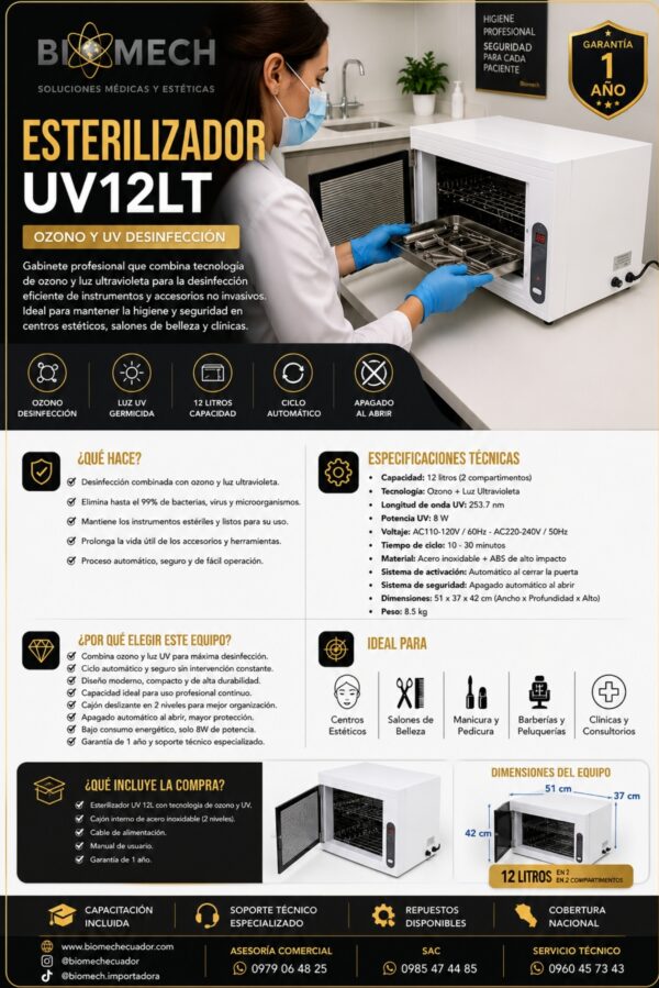 Esterilizador 12lts SP